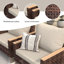 Ensemble de meubles de terrasse en rotin évidé à pieds hauts, ensemble de canapé avec coussin, coussin épais de 4 pouces