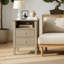 Ensemble de 2 tables de chevet 2 tiroirs, table de bout moderne avec rangement-245245099