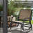 Porch Glider Set Of 2, Metal Frame Swing Glider Chairs With Breathable Mesh Fabric, Curved Armrests And Steel Frame For Garden, Poolside, Backyard, Balcony-629057947