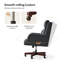 Chaise de bureau inclinable et pivotante en cuir véritable Heeg-387067734