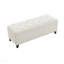Banc de rangement avec repose-pieds capitonné / charnière de sécurité - beige-130176350