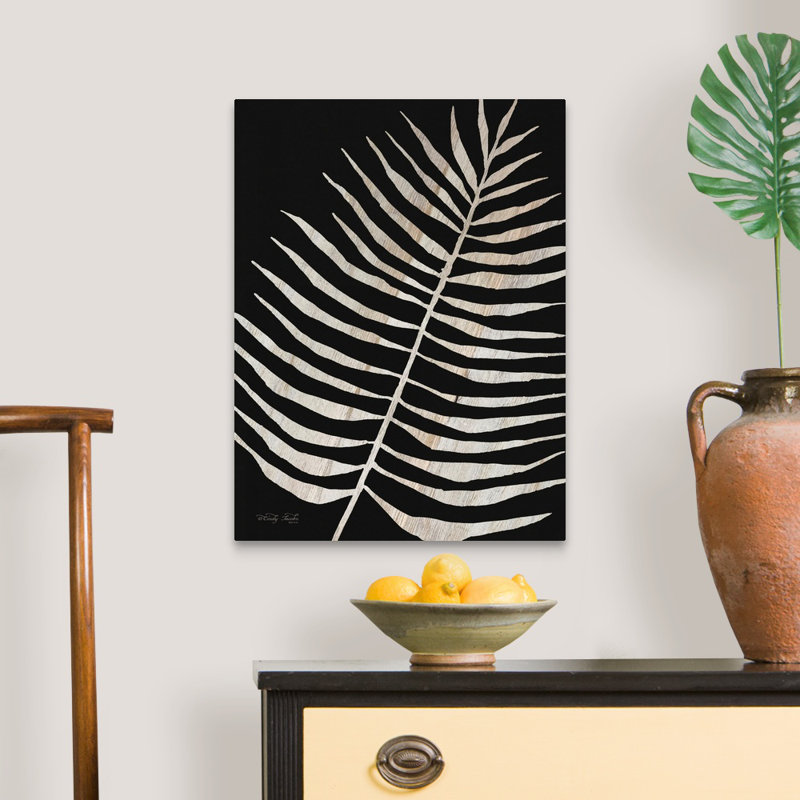 « Palm Frond grain de bois I » par Cindy Jacobs, reproduction d’art sur toile, Toile tendue, H 24 po x l 18 po x 1,25 po