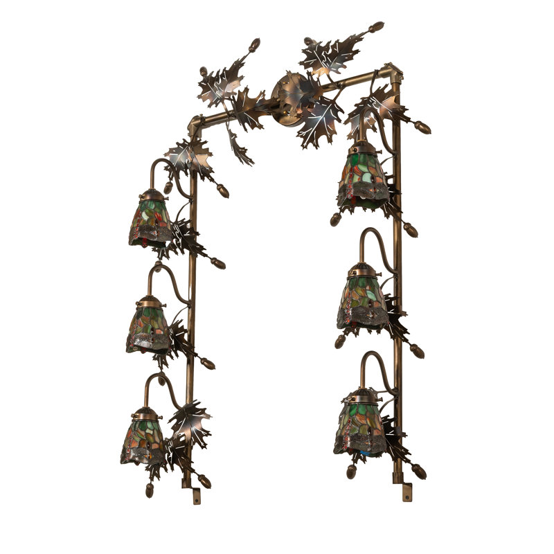 Éclairage pour meuble-lavabo 6 lumières 30 "de large X 40" de hauteur Tiffany