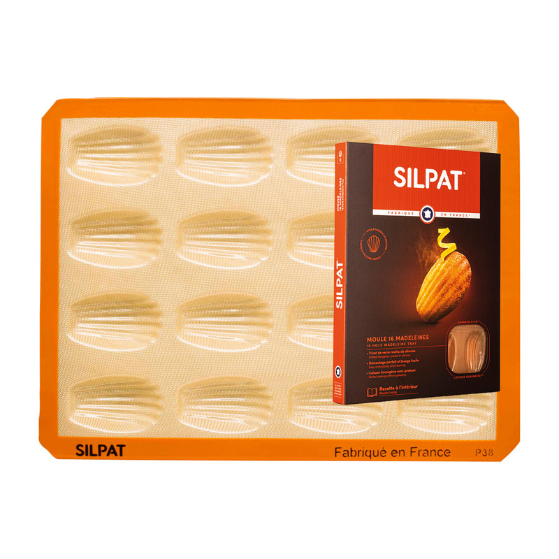 Silicone Non-Stick Madeleine Baking Mold, 16 Cavity