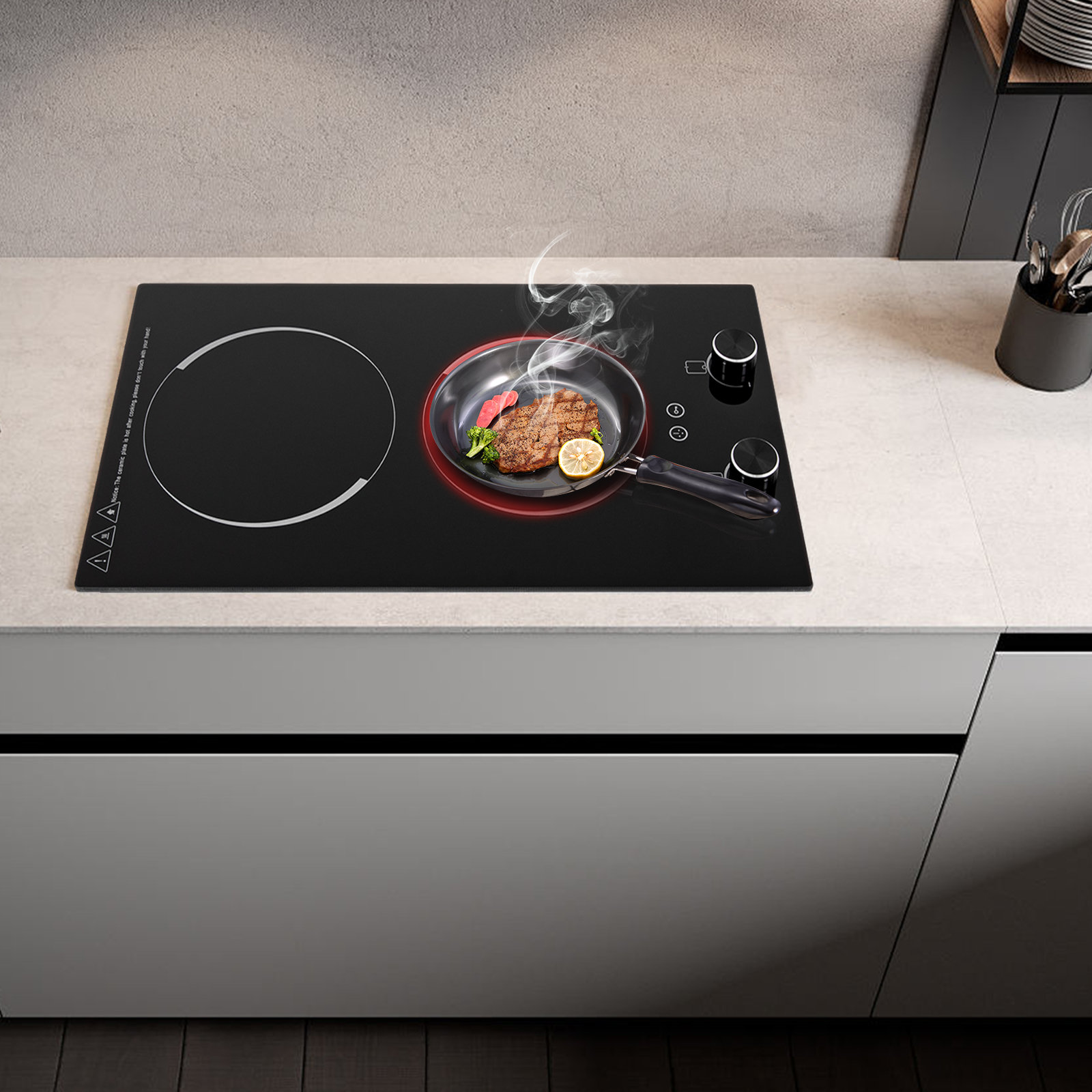 Built-in Panel Cooktop Double-burner Double Stove Embedded Dual