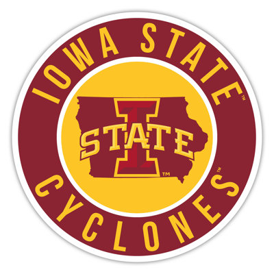 Iowa State Bright Line - 16" Circle With State