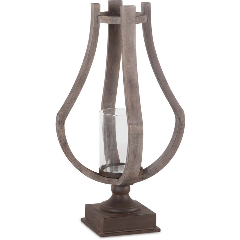 Hurricane Candle Holder, 25'' H x 11'' W x 11'' D