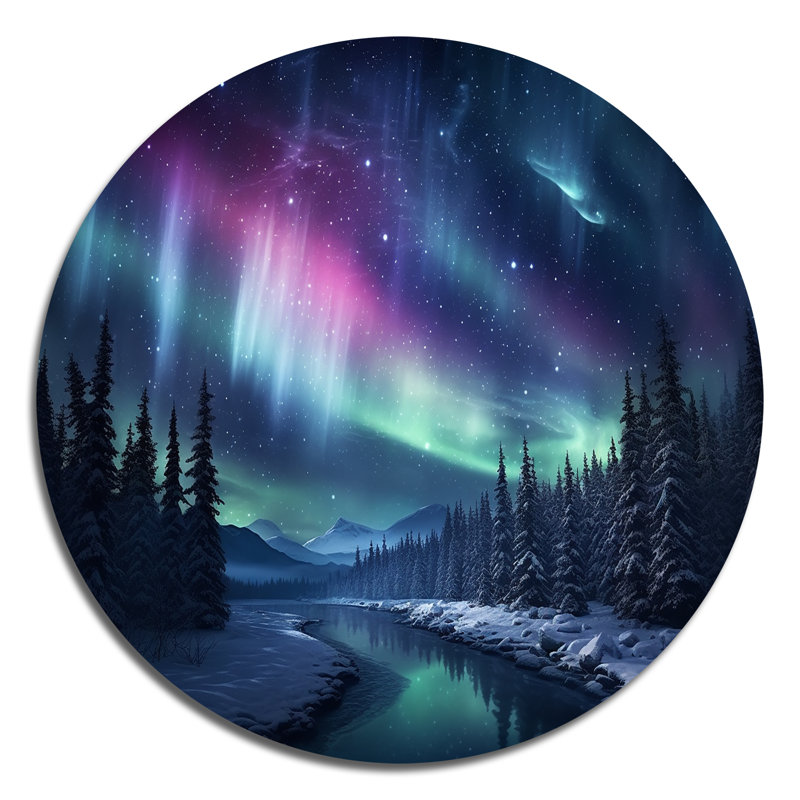 Haaziq - Landscapes Round Metal Art Prints, 16" H x 16" W