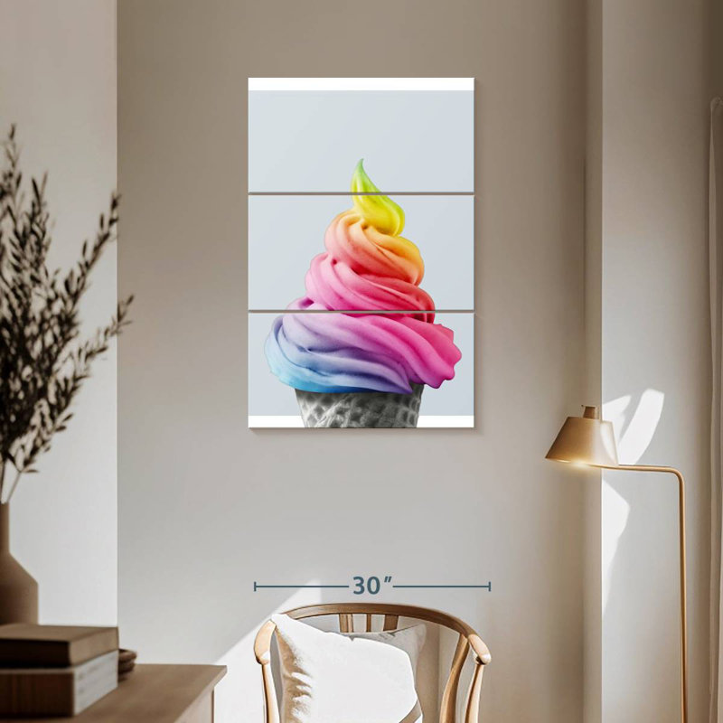 Yarlin Rainbow Ice Cream, 50" H x 32" W