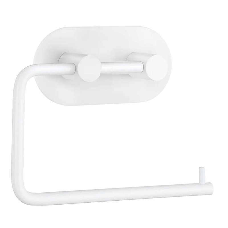 Porte-papier hygiénique mural Beslagsboden, Acier inoxydable blanc mat