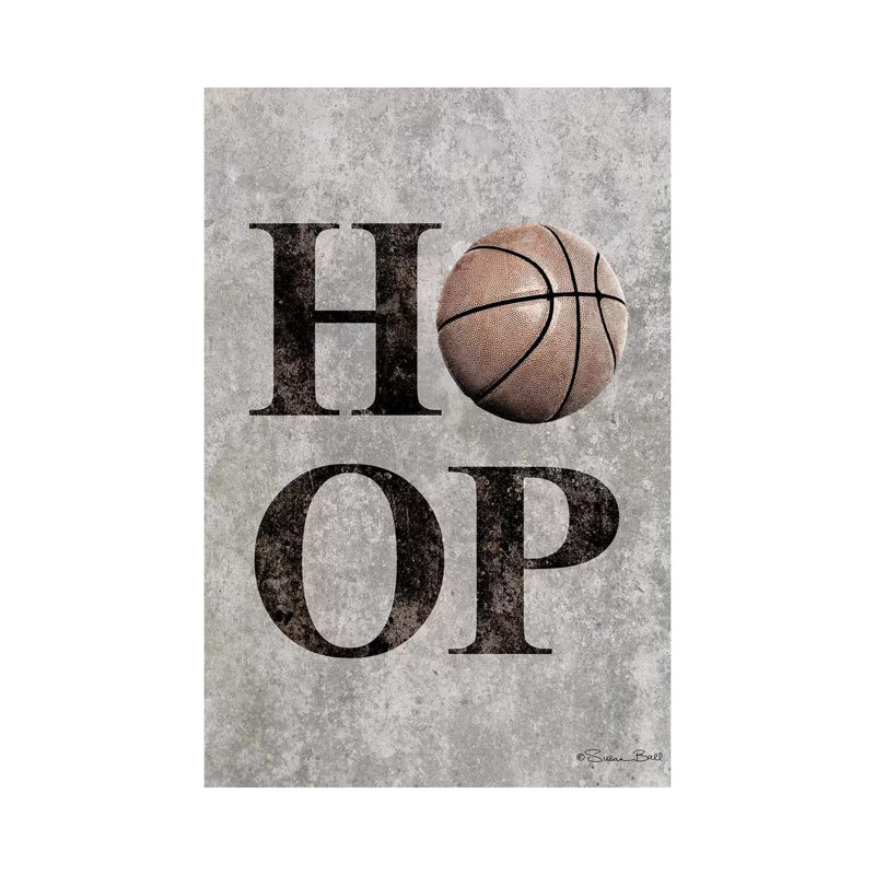 Basketball HOOP - Print on Canvas, 66.04cm H x 45.72cm W x 3.81cm D, Wrapped Canvas