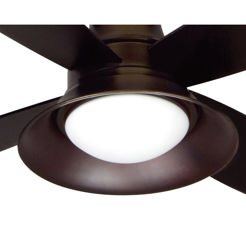Barys 52'' Ceiling Fan with Light Kit, Oiled Bronze Gilded with Oiled Bronze Blades
