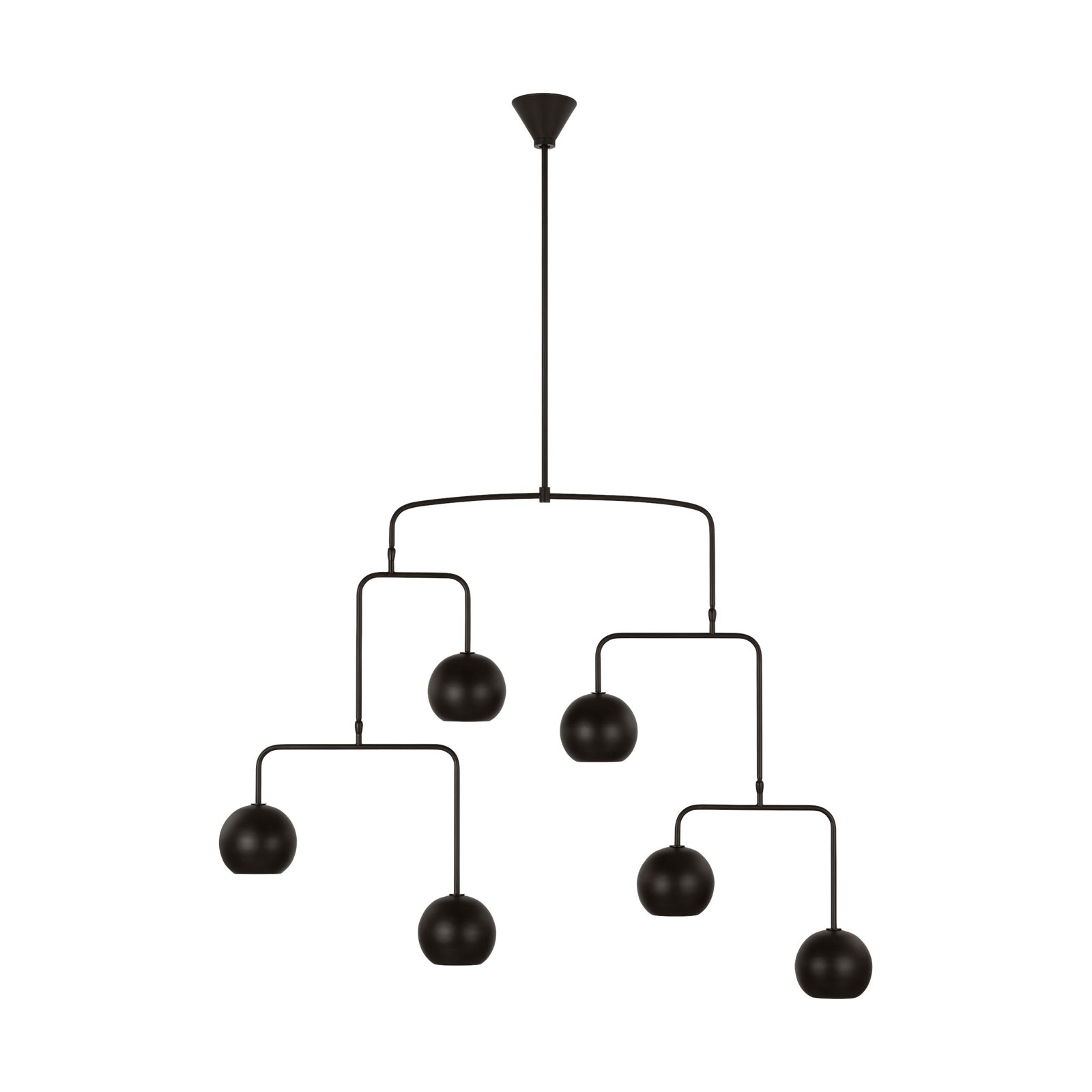 6 - Light Metal Dimmable Geometric Chandelier