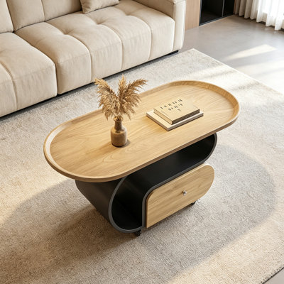 Modern Small Apartment Mobile Storage Coffee Table
