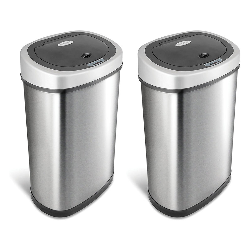 Poubelle à capteur de mouvement en acier inoxydable 13,2 gallons
