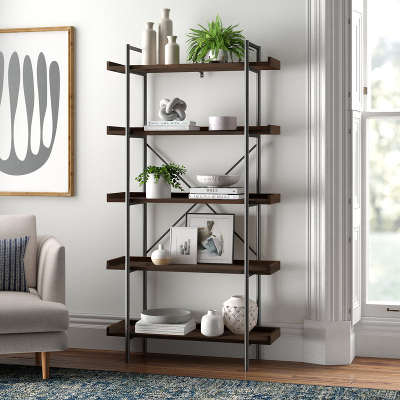 Castellon Etagere Bookcase, Dark Walnut