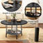 Ensemble de tables basses rondes 3 pièces, ensemble de table de salon moderne avec tablette de rangement, 1 table basse et 2 tables d'appoint, pieds en métal stables, facile à assembler pour la maison-133527097-133527098