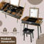 Ensemble coiffeuse et tabouret Dorsi