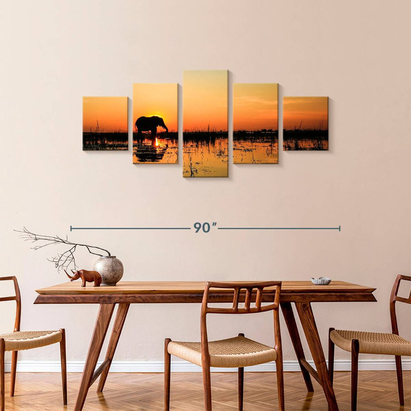 Elephant River, 36" H x 80" W