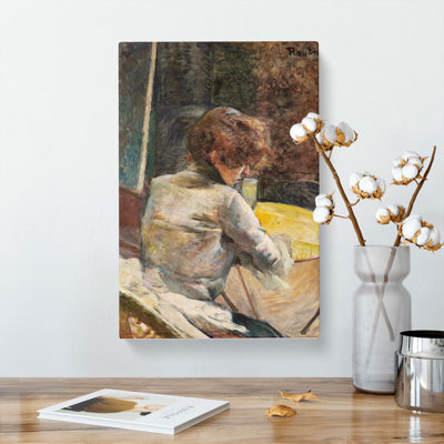 Waiting by Henri De Toulouse-Lautrec - Wrapped Canvas Painting