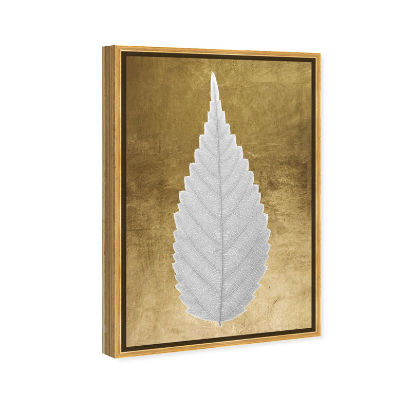 Feuille en or II - impression, H 45 po x l 30 po, Toile encadrée d'or
