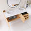 Meuble-lavabo double 60 po avec lavabo en céramique blanche