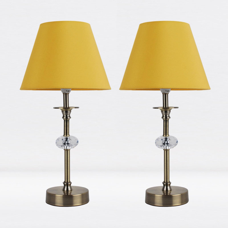 Larrison Metal Table Lamp, Ochre, Antique Brass