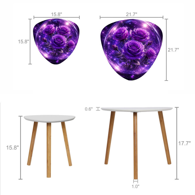 Ensemble de 2 tables basses gigognes Triangle