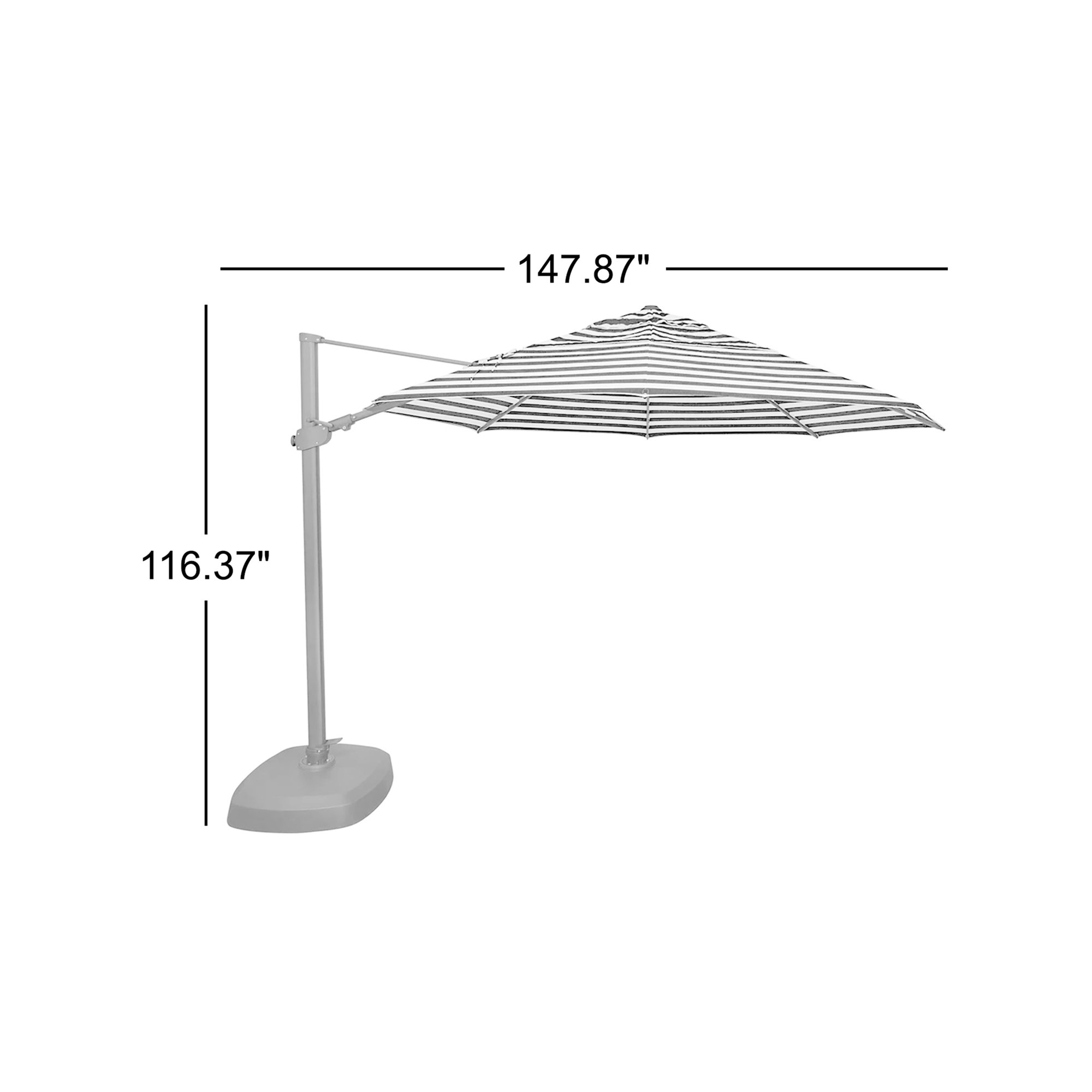 Birchbrook 147.87'' Sunbrella® Cantilever Outdoor Umbrella, Bronze