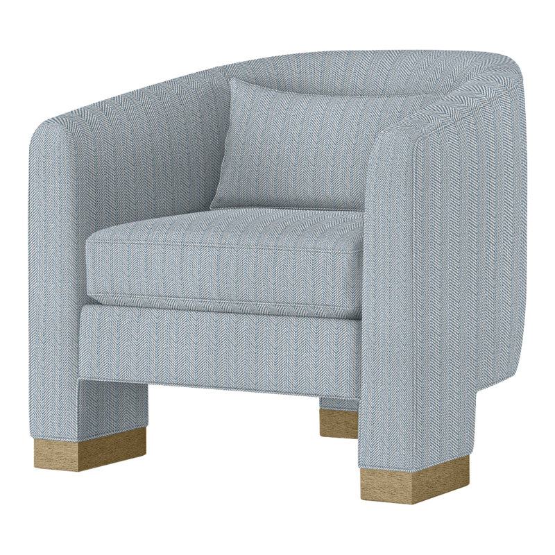 Fauteuil demi-tonneau Admiral, Perigold Posh Sky, Dune