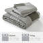 Ensemble de courtepointe 100% coton DDUOXIN Farmhouse Plaid - 1 courtepointe avec 2 taies décoratives-113754269-113754270