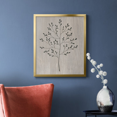 Feuilles et bois II, toile encadrée de qualité supérieure - prête à être accrochée