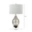 Abby-May 73.5cm Tall Table Lamp for Bedroom Furniture, Bedside Buffet Lamp with Glass Base