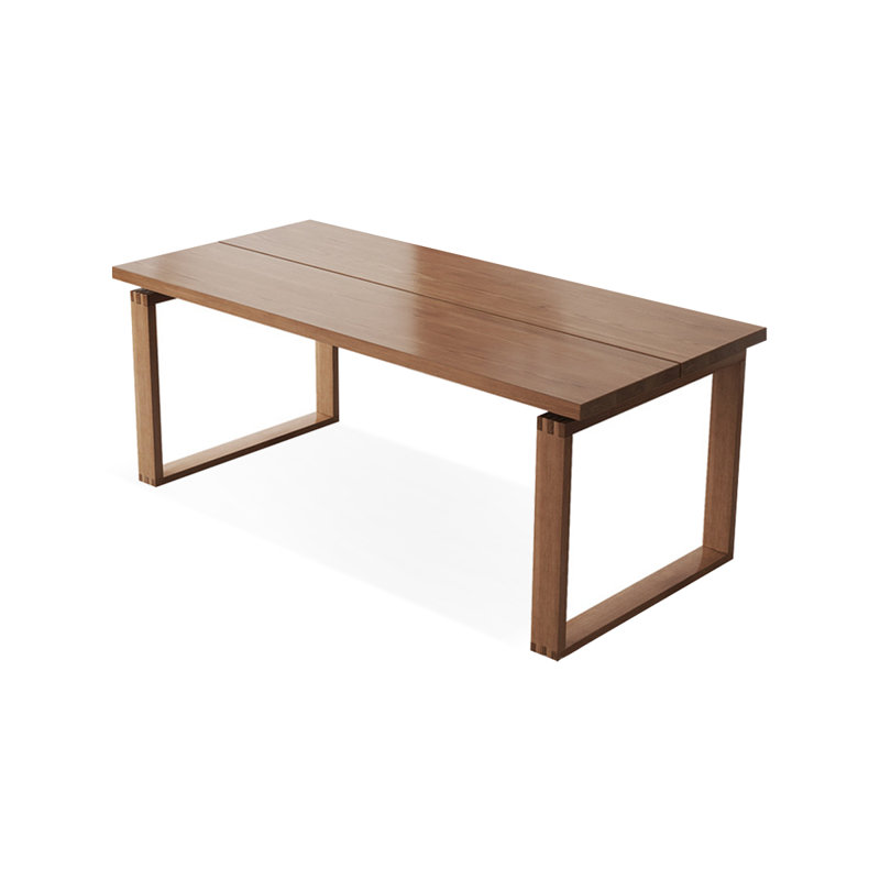 Bureau rectangulaire en bois massif noyer, H 29,53 po x l 78,74 po x P 23,62 po