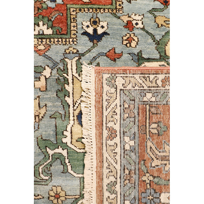 Serapi Hand Knotted Wool Area Rug, Square 7'11'' X 7'11''