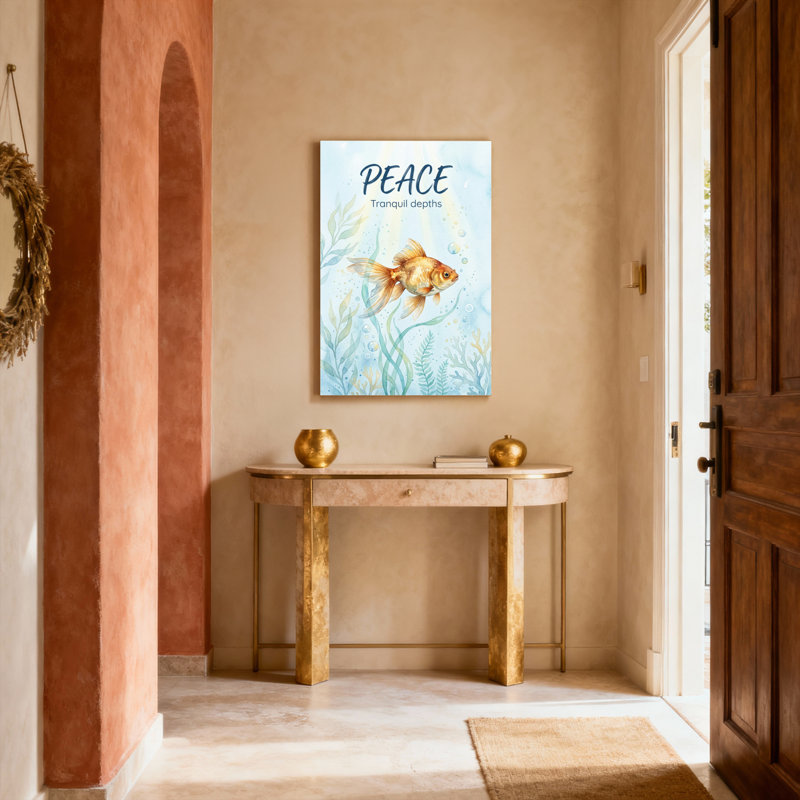 Peaceful Goldfish, H 24 po x l 16 po