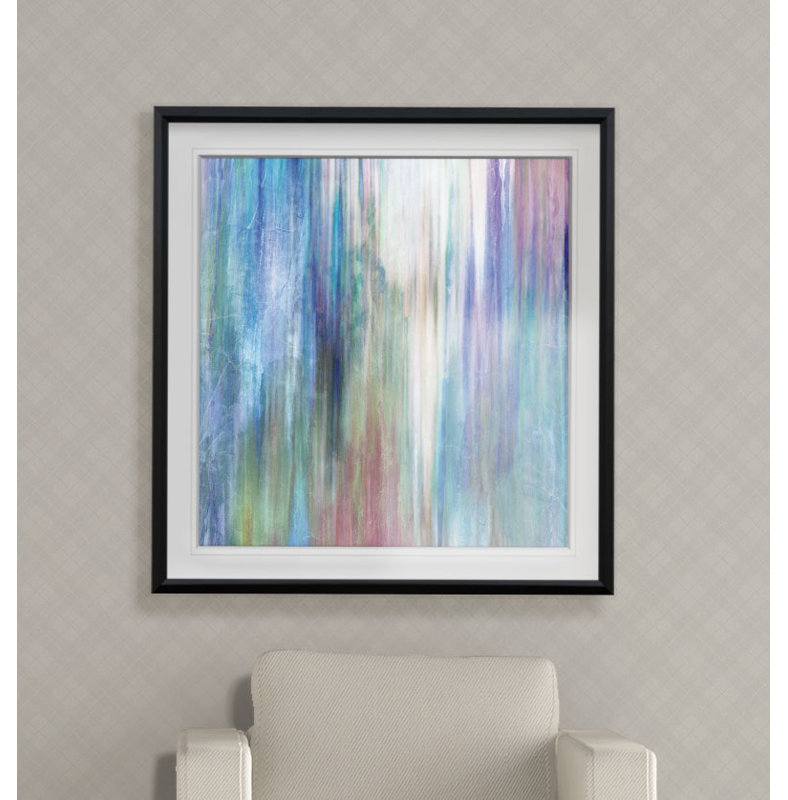 " Mistify II ", 28" H x 28" W x 1.5" D, Black Framed