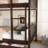 Rubber Wood Bunk Bed with Drawers, Ladder, and Guardrails-115684345-121293846