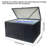 IYofe Water Resistant Metal Lockable Deck Box in Black-98705635