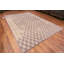 Tapis moderne à carreaux neutres crème / gris One-of-a-Kind