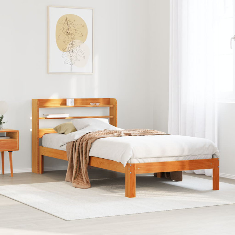 Storage Bed, Small Single (2'6), Wax Brown