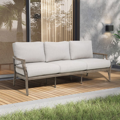Lamando Patio Aluminum Sofa With Olefin Cushions