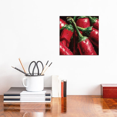Hot Peppers by AlmaCh - Wrapped Canvas Painting