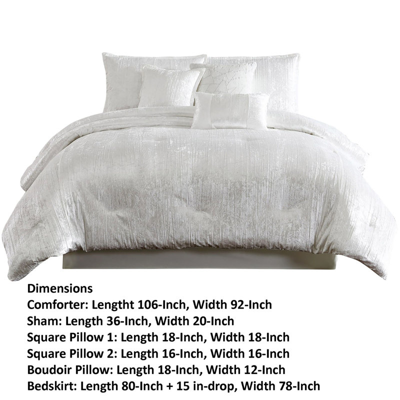 Riverbrook Home Turin Blush, White, King Comforter + 6 Additional Pieces