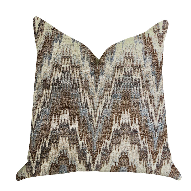 Oreiller de luxe à motif d’oblique Ridge Wave, 12 po x 25 po, Coussin lombaire