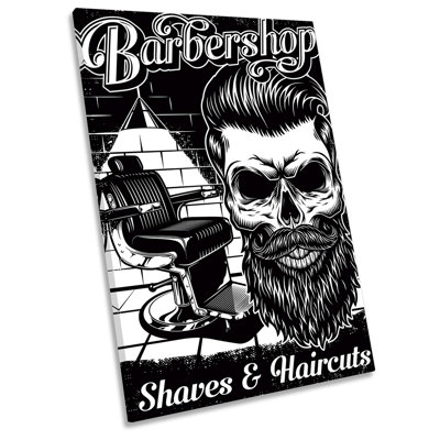 Barber Shop Shave Beard - Wrapped Canvas Print