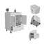 Meuble-lavabo simple blanc 2 portes