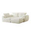 Canapés modulaires Inch, canapé nuage 3 places en chenille, beige moderne pour la maison