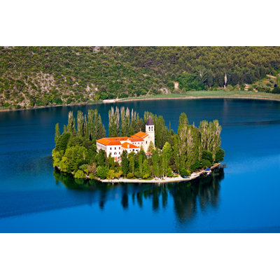 Visovac Christian Monastery, Croatia by Jasminam - Wrapped Canvas Print
