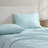 Martha Stewart Skylands Solid Cotton Percale Blue Sheet Set-115629691-115629693